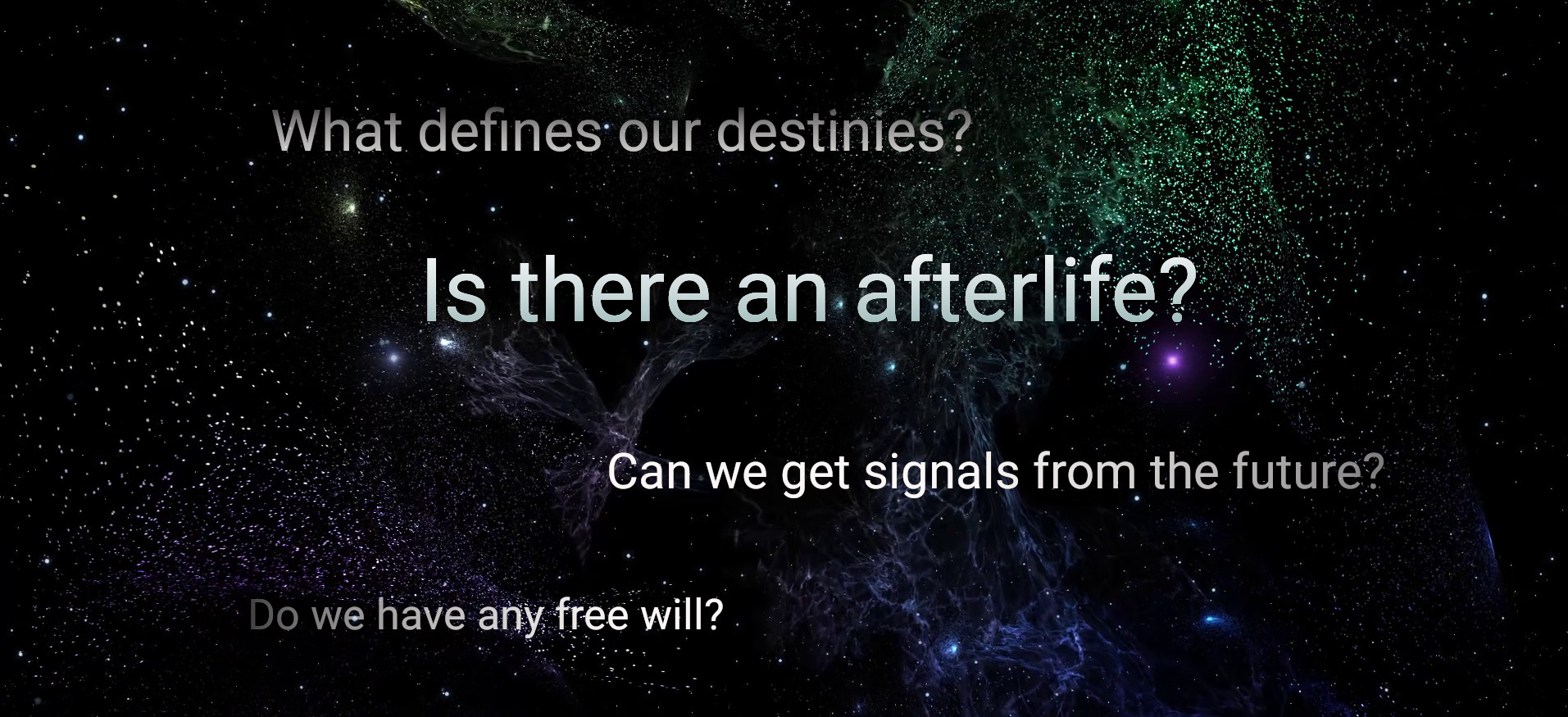 Cosmic background with four questions